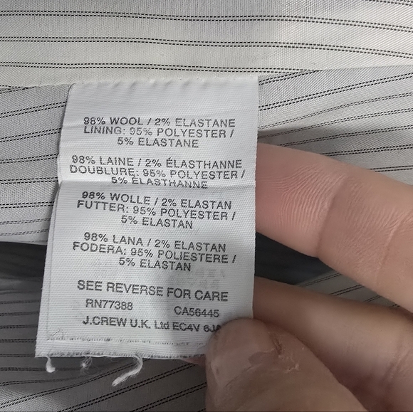 J. Crew Regent Blazer Wool Blend in Black Academia Preppy Equestrian Office Care - Picture 10 of 10